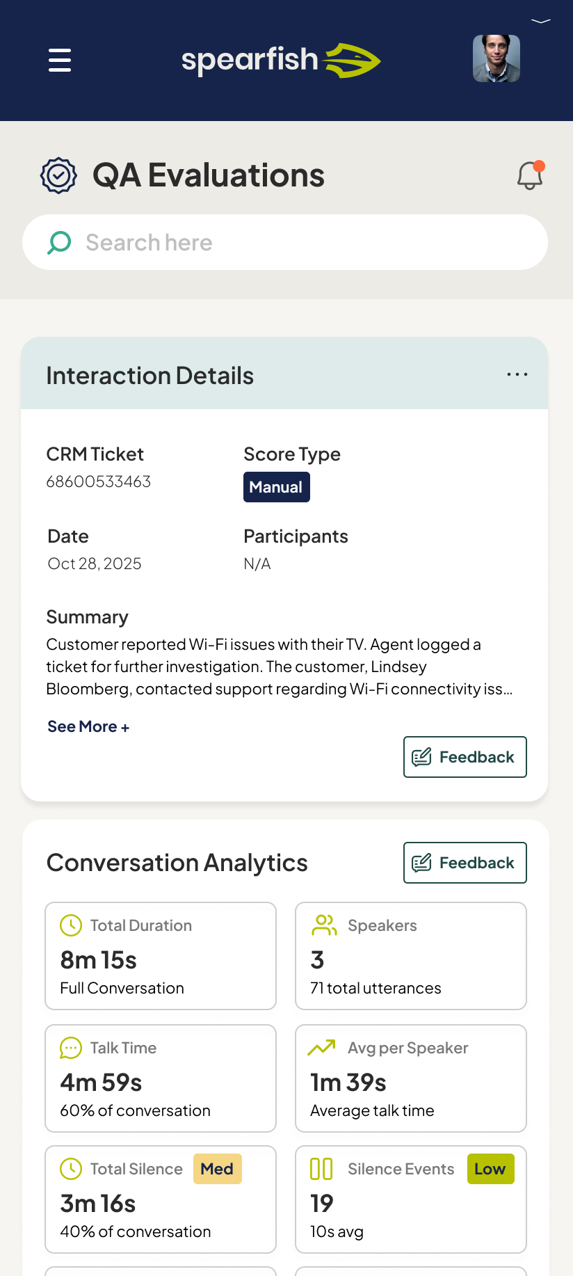 QA evaluations on mobile